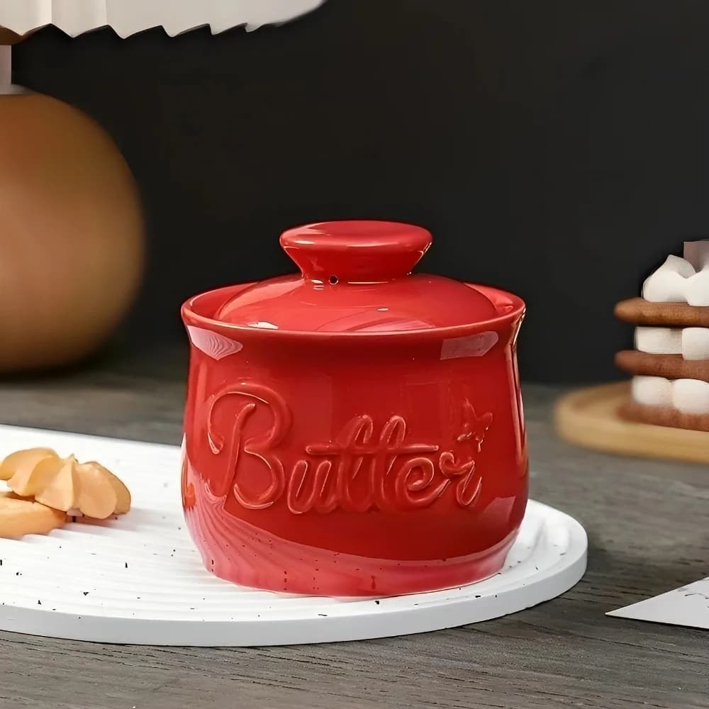 Cloche à beurre hermétique en céramique, grande capacité, boîte de rangement pour fromage avec couve