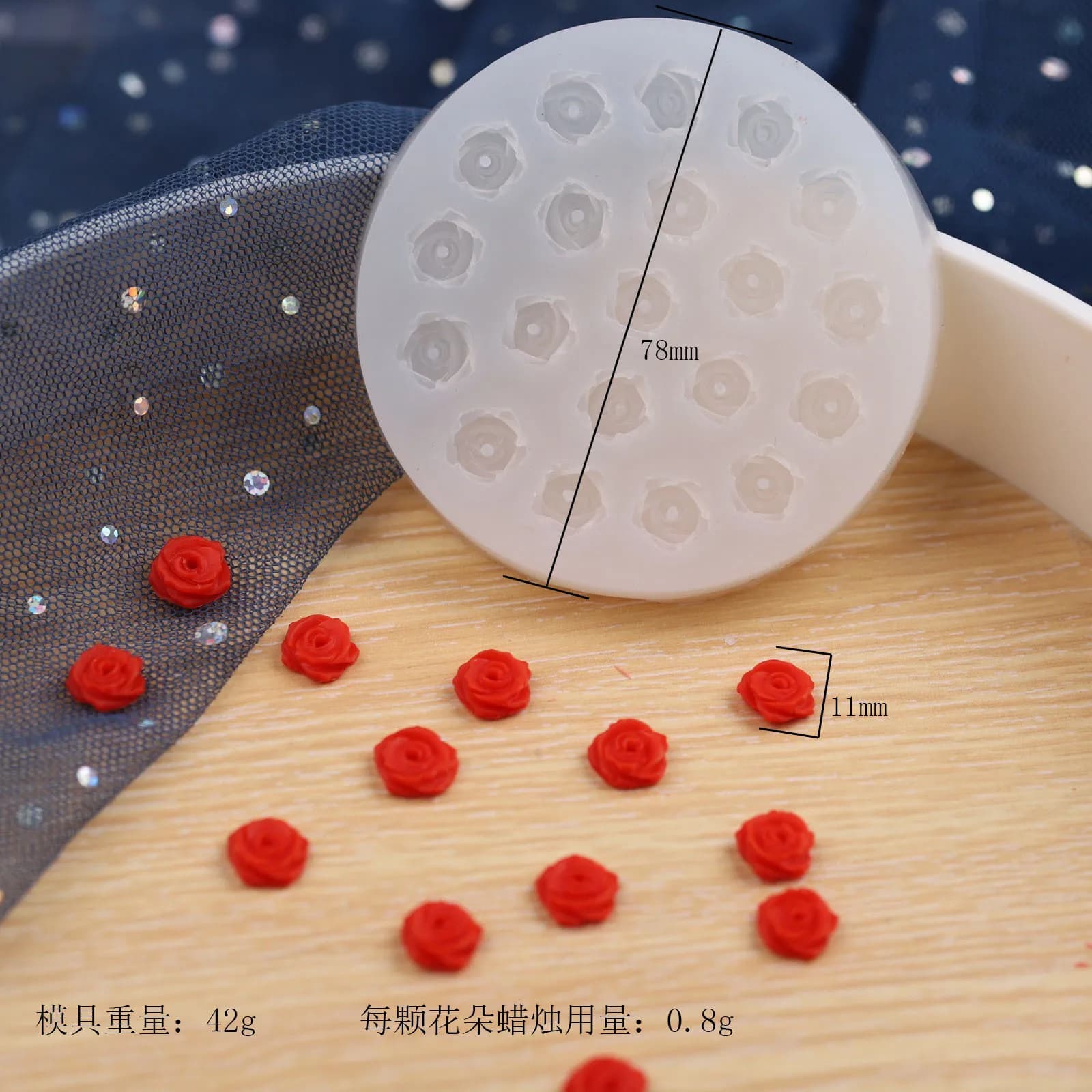 Nouveau Mini moule à roses pour la cuisson de décorations de desserts Fondant, tasse parfumée créati