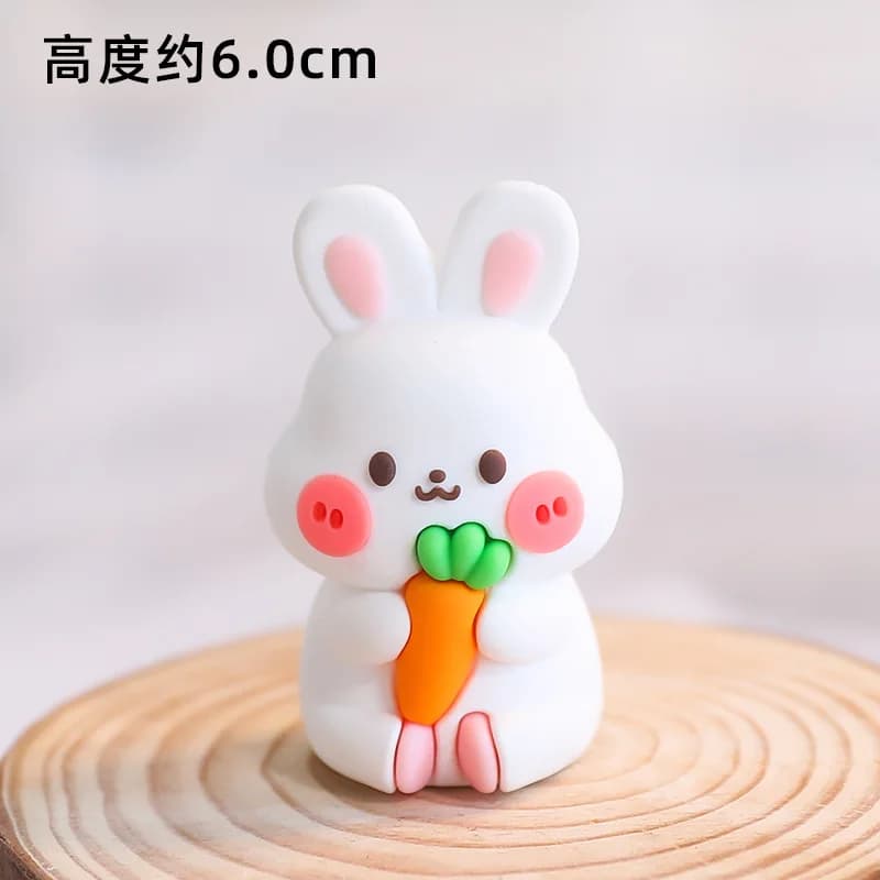 Décoration de gâteau d'anniversaire de dessin animé, décor de gâteau de lapin de carotte, rouge et r