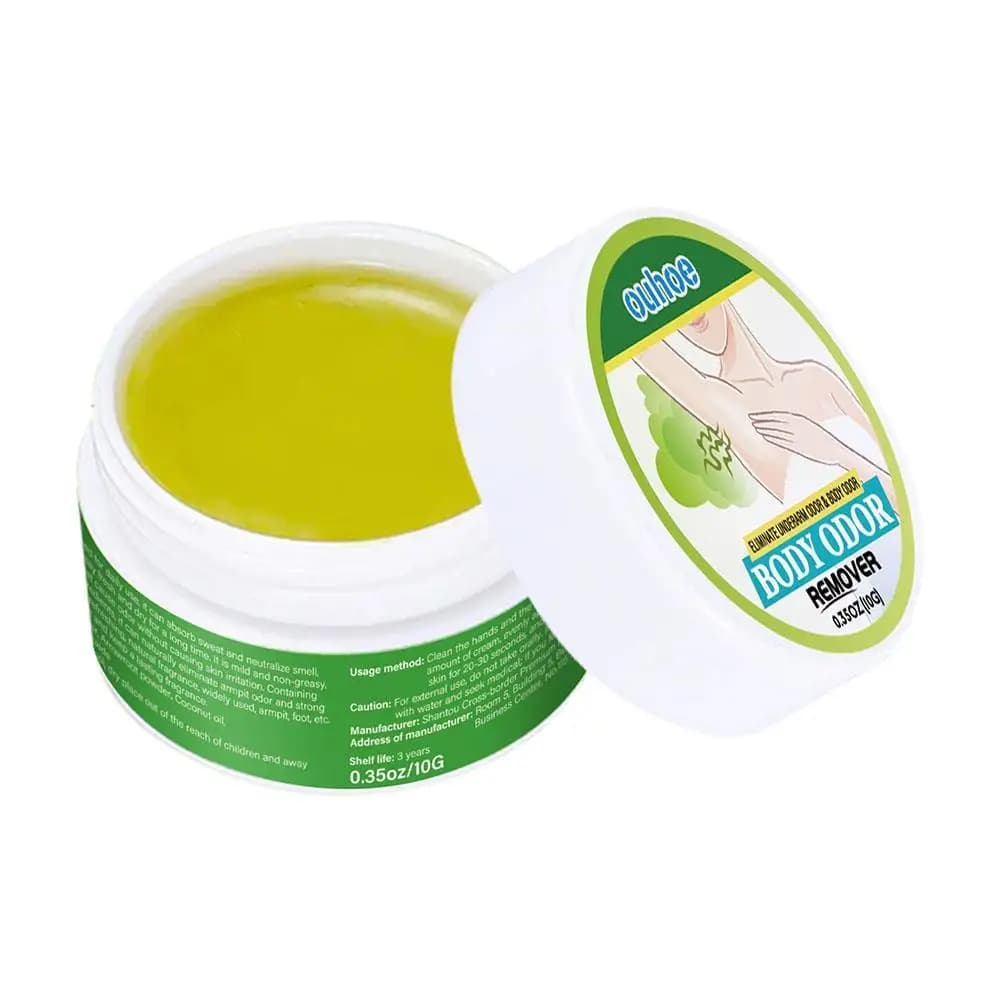  Crème anti-odeurs corporelles 10g, éliminateur d'odeurs de sueur sous les aisselles, baume déodora