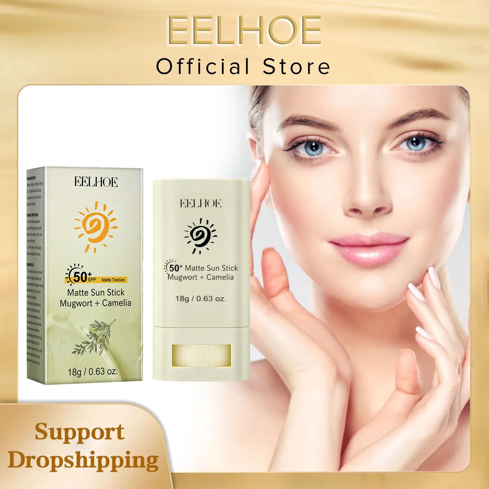 EELBathroom-Bâton solaire E 256, étiquettes éventuelles F 50 +, protection UV, contrôle de l'huile, 