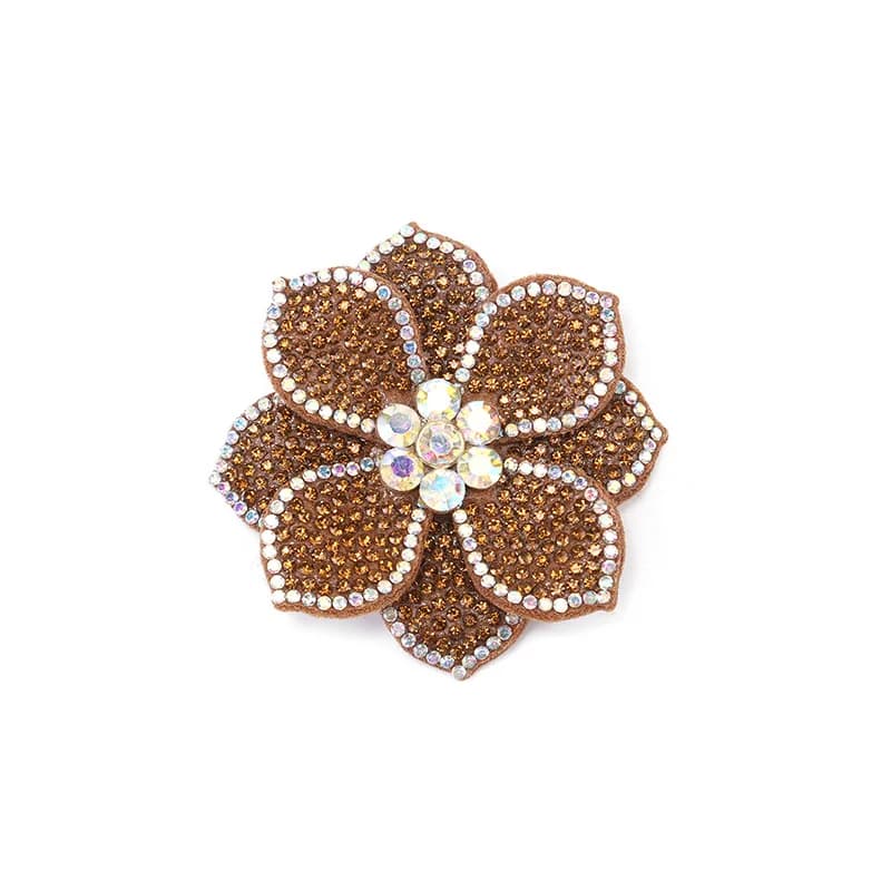 Broche Fleur 3D en Strass pour Femme, Bijou de Boutique, Accessoire de Mode, Épingle pour Robe de Ma