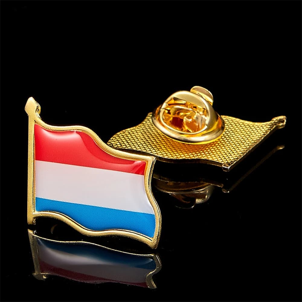 Drapeau National du pays Luxembourg, fierté, chapeau à revers, épingle à vêtements, Badge, broche, a