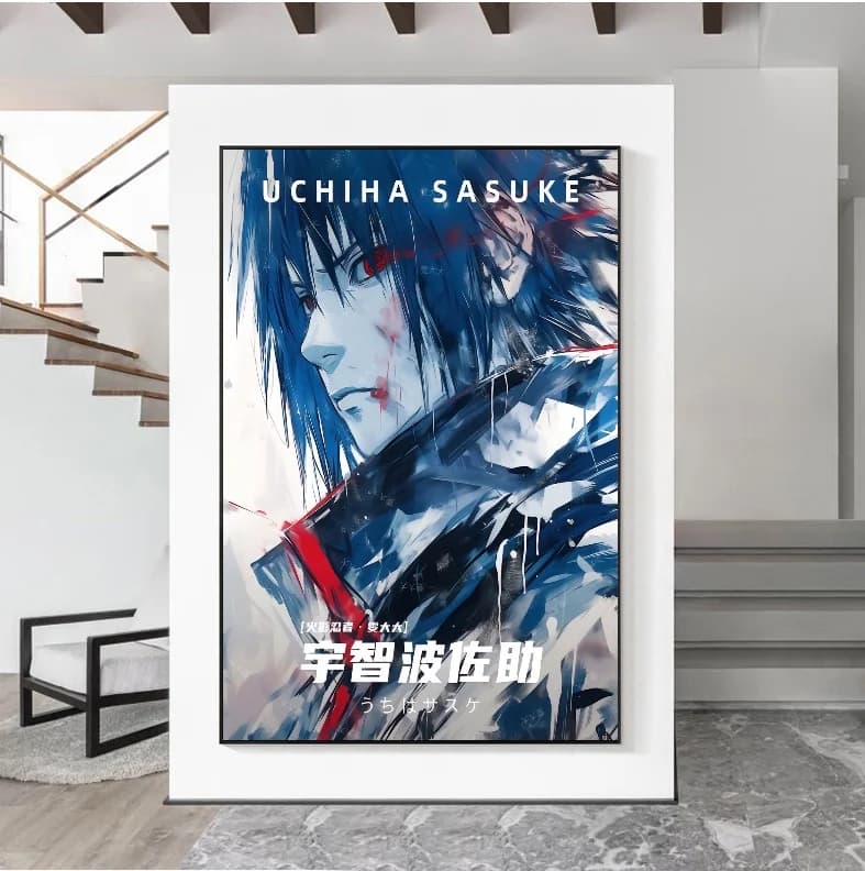 NarAAHD-Affiche de peinture sur toile AI Anime Rick, décoration de la maison moderne, cadeau esthéti