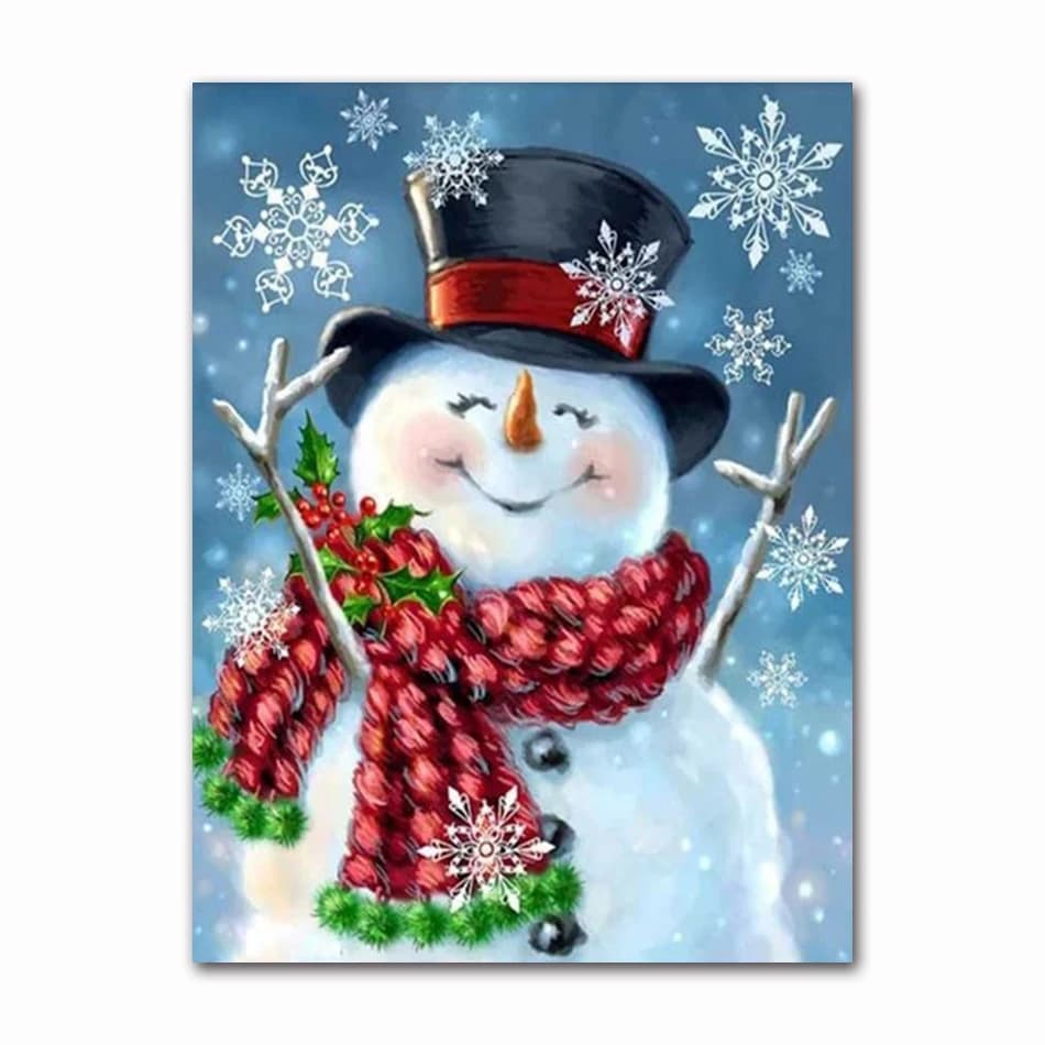 Peinture diamantée de Noël, arbre de Noël, couronne de Noël, arrière-plans de neige pour la photogra