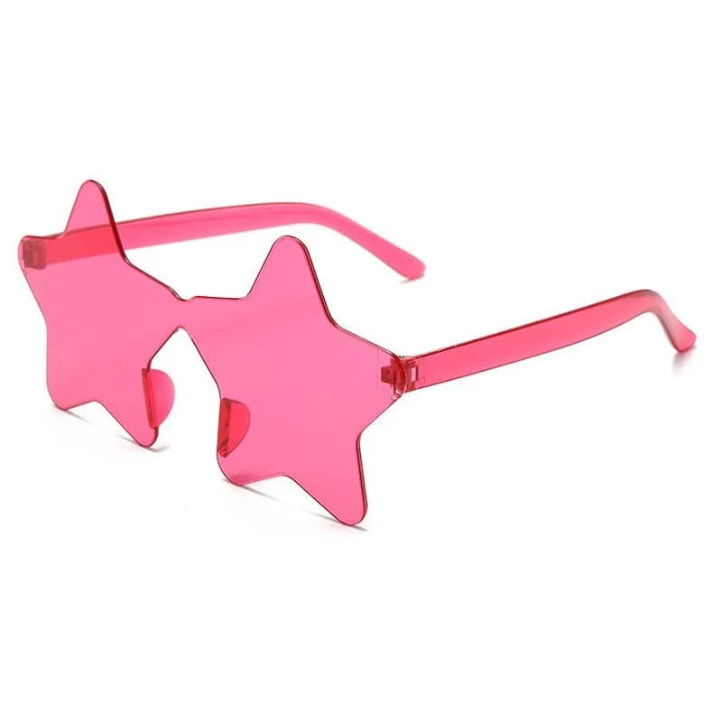 Lunettes de soleil étoiles colorées, transparentes, couleur bonbon, accessoires Photo pour hommes et