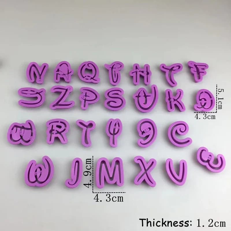 26 pièces/ensemble grande lettre anglaise emporte-pièce moules A-Z majuscule Alphabet Biscuit Fondan