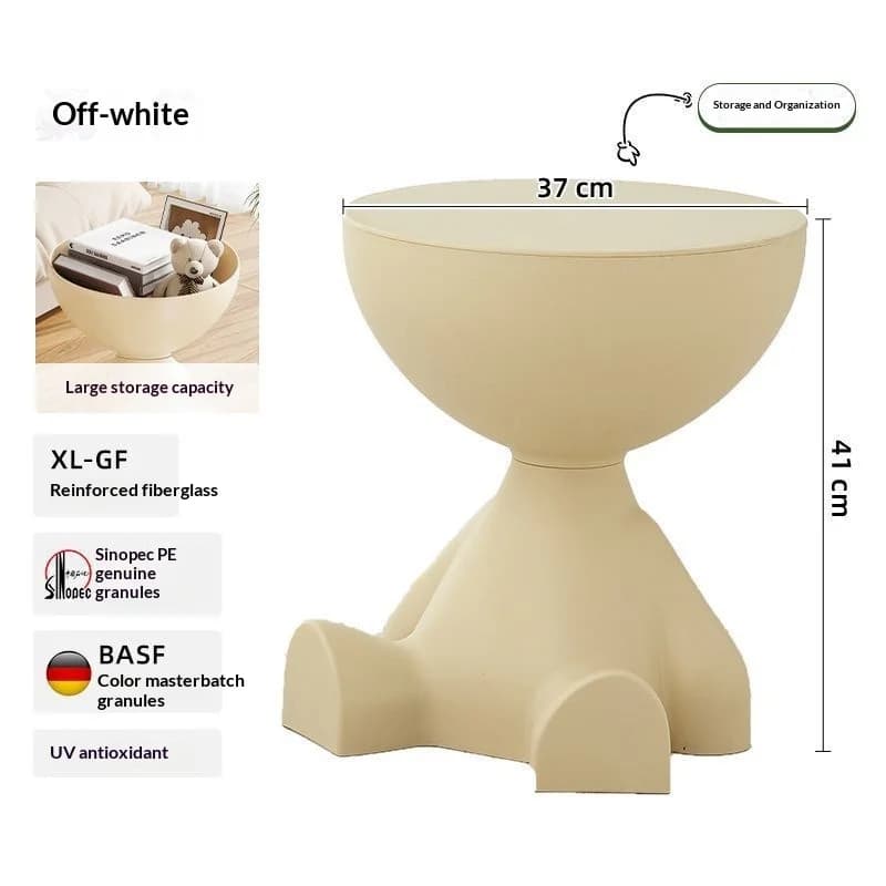 Table de chevet en plastique Table d'appoint Table d'appoint support de rangement chambre balcon mob