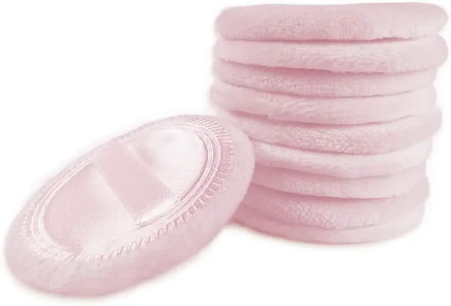 Houppettes en coton pour poudre cosmétique, tampons de maquillage avec ruban pour le visage, bouffée