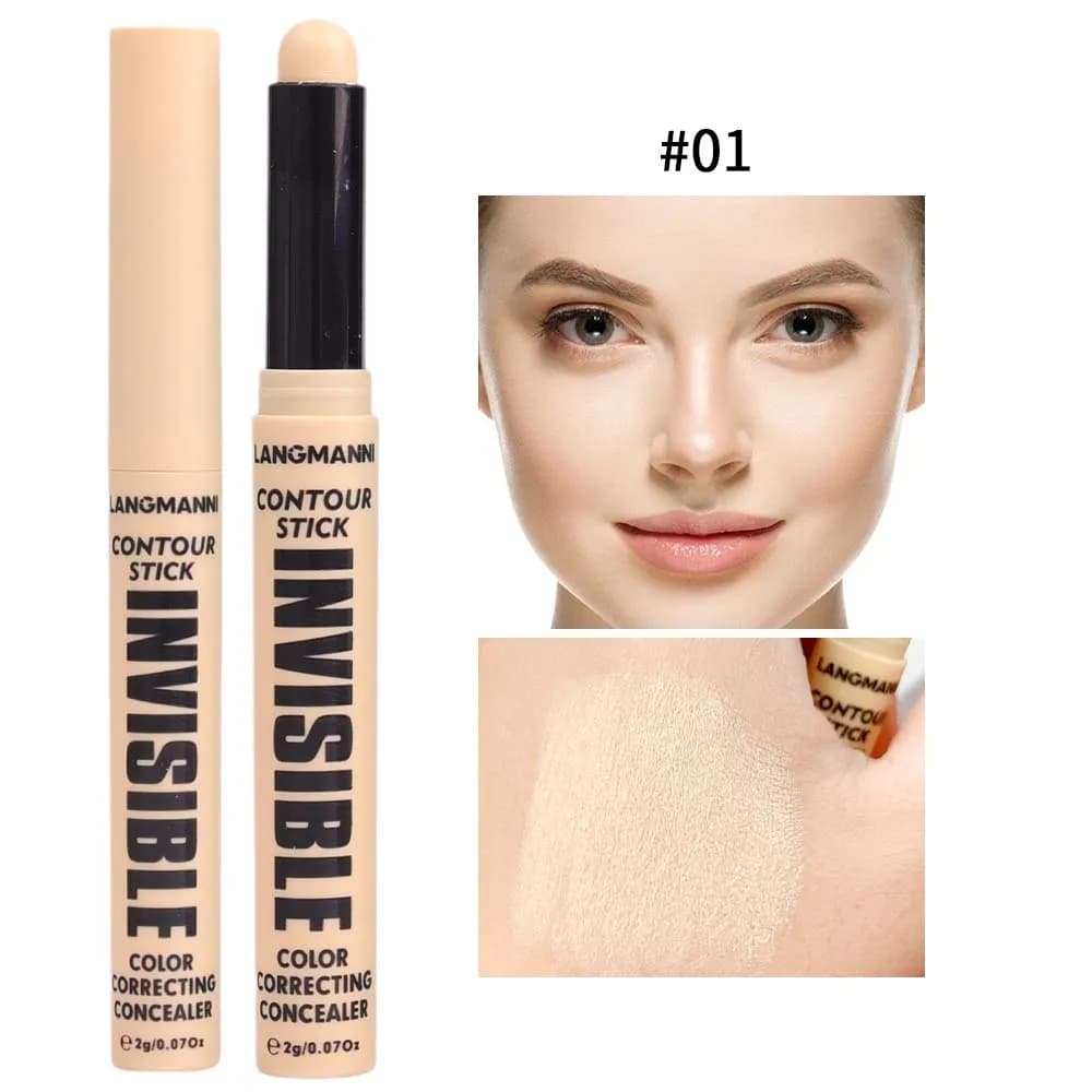 Fond de teint pour le visage, correcteur de couleur, bâton correcteur, Contour vert violet, couvertu