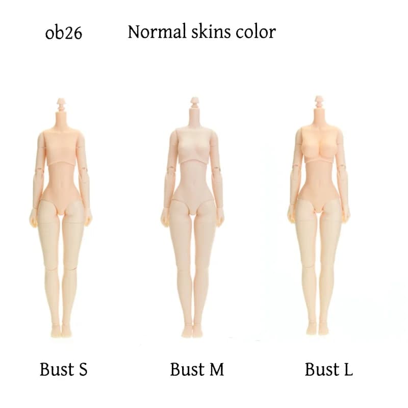 Obitsu BJD/OB poupée 26 corps Ob26 corps poupée buste S M L Obitsu Blythe blanc Muscle corps muscula