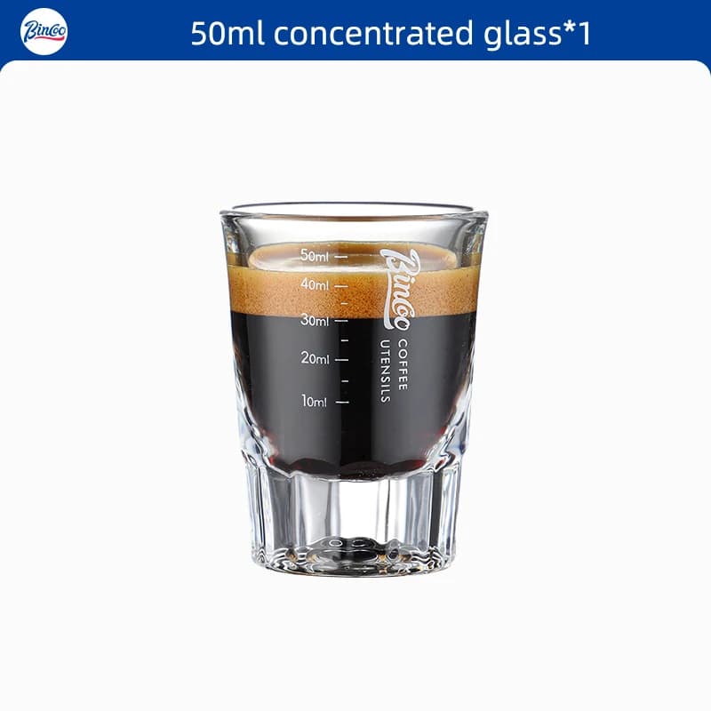 Tasse à mesurer pour expresso Bincoo, tasse d'extraction d'espresso en verre, once avec échelle, pet