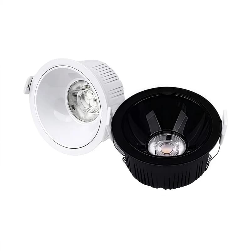 Mettre en évidence LED AC110-230V Anti-éblouissement encastré Dimmable Downlights COB 7W9W12W15W20W2