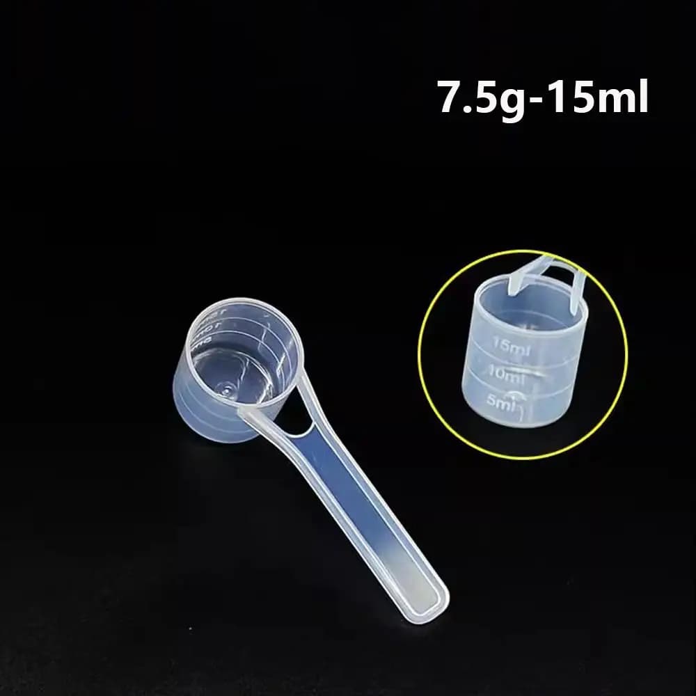 Cuillère à mesurer en plastique Transparent, cuillère à fond plat avec échelle, cuillère à mesurer u