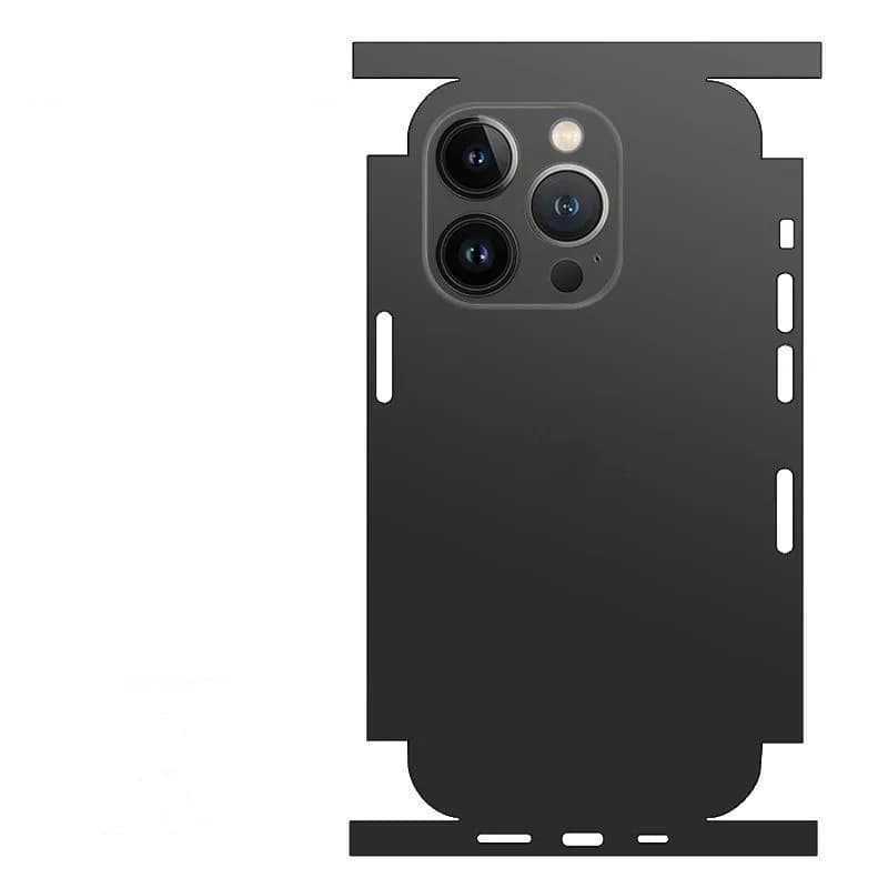 Autocollant pour iPhone 17 16 14 13 12 11 15 Pro – Protection d'écran arrière couleur unie avec auto