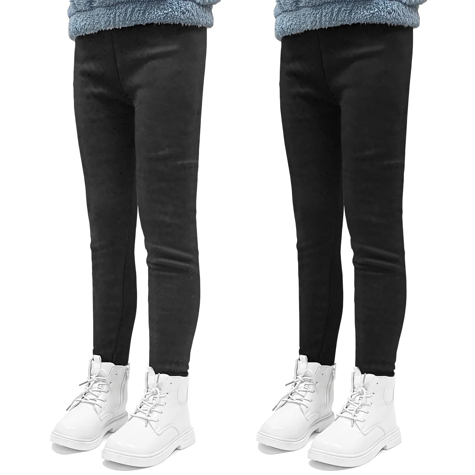 Pantalons slim pour filles, Leggings de couleur unie, collants épais, pantalons Slim pour enfants, b