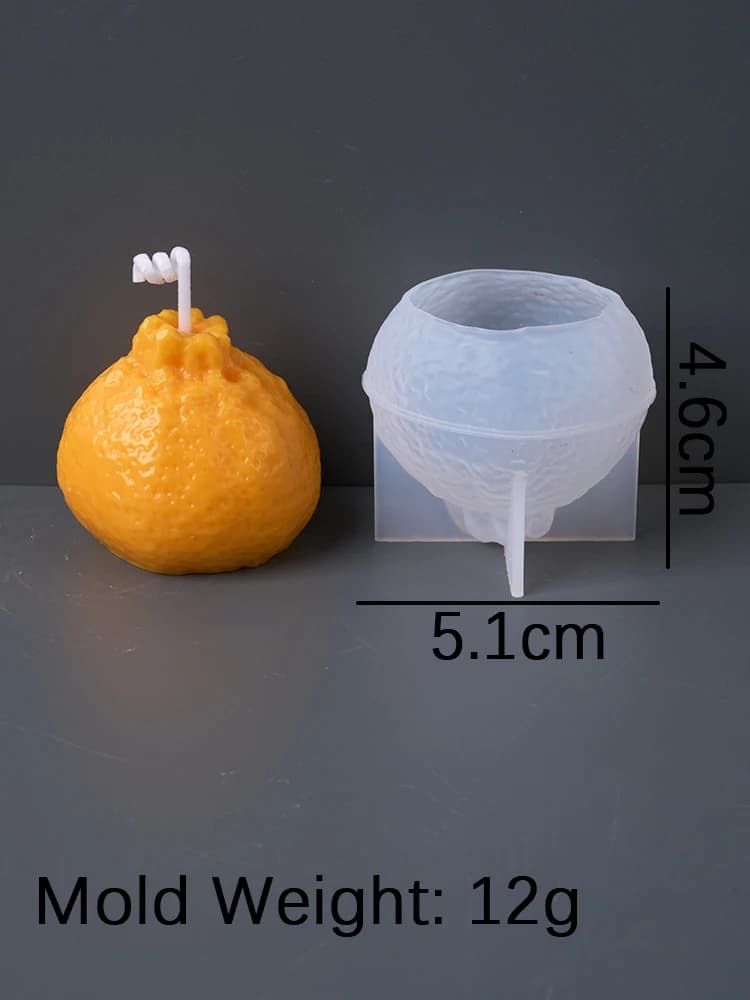 Moule de bougie parfumée en Silicone en forme de Fruit 3D, fait à la main, pomme, poire, citron, pêc