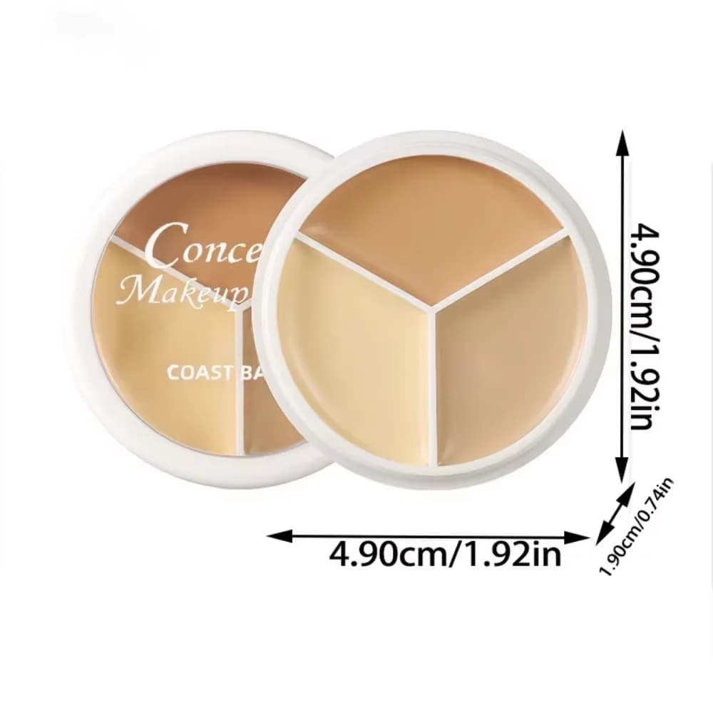 Palette de correcteurs 3 couleurs qui couvre professionnellement les cernes autour des yeux et du vi