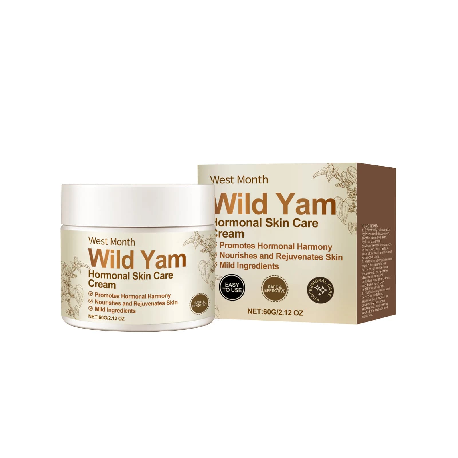 Interface Yam-Crème hydratante et éclaircissante pour le visage, produit de soin de la peau, aide à