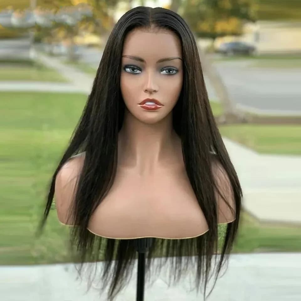 InjBase-Perruque de Cheveux Humains Blonds Doux Sans Colle, 26, Lisses et Soyeux, 5x5, Baby Hair, HD
