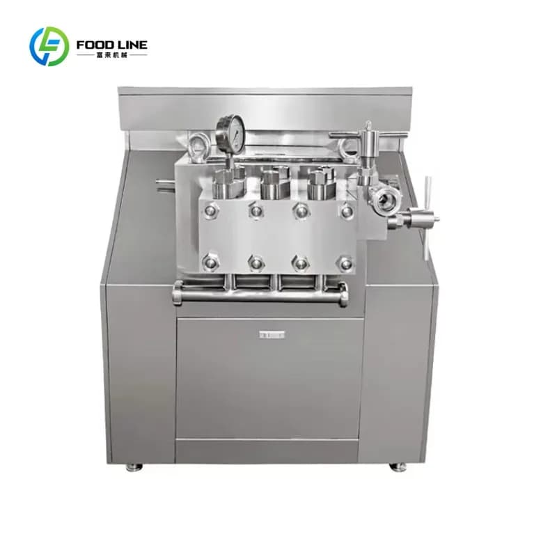 Homogénéisateur de lait haute pression pour la crème glacée, machine d'émulsification laitière pour