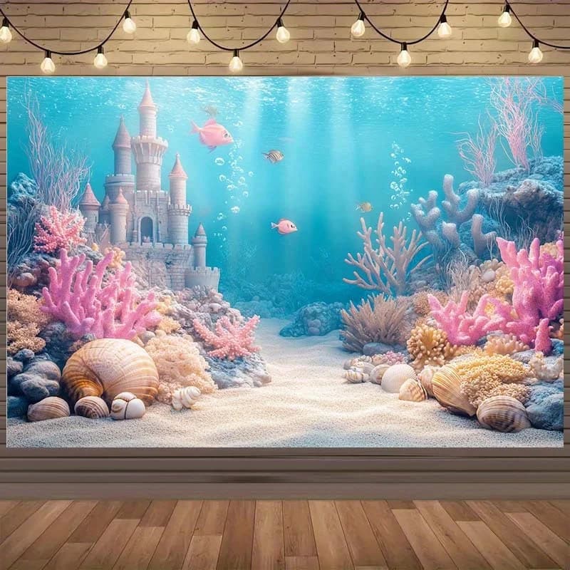 Fond du monde sous-marin, bannière de photographie polyvalente pour ville marine et récif de corail,