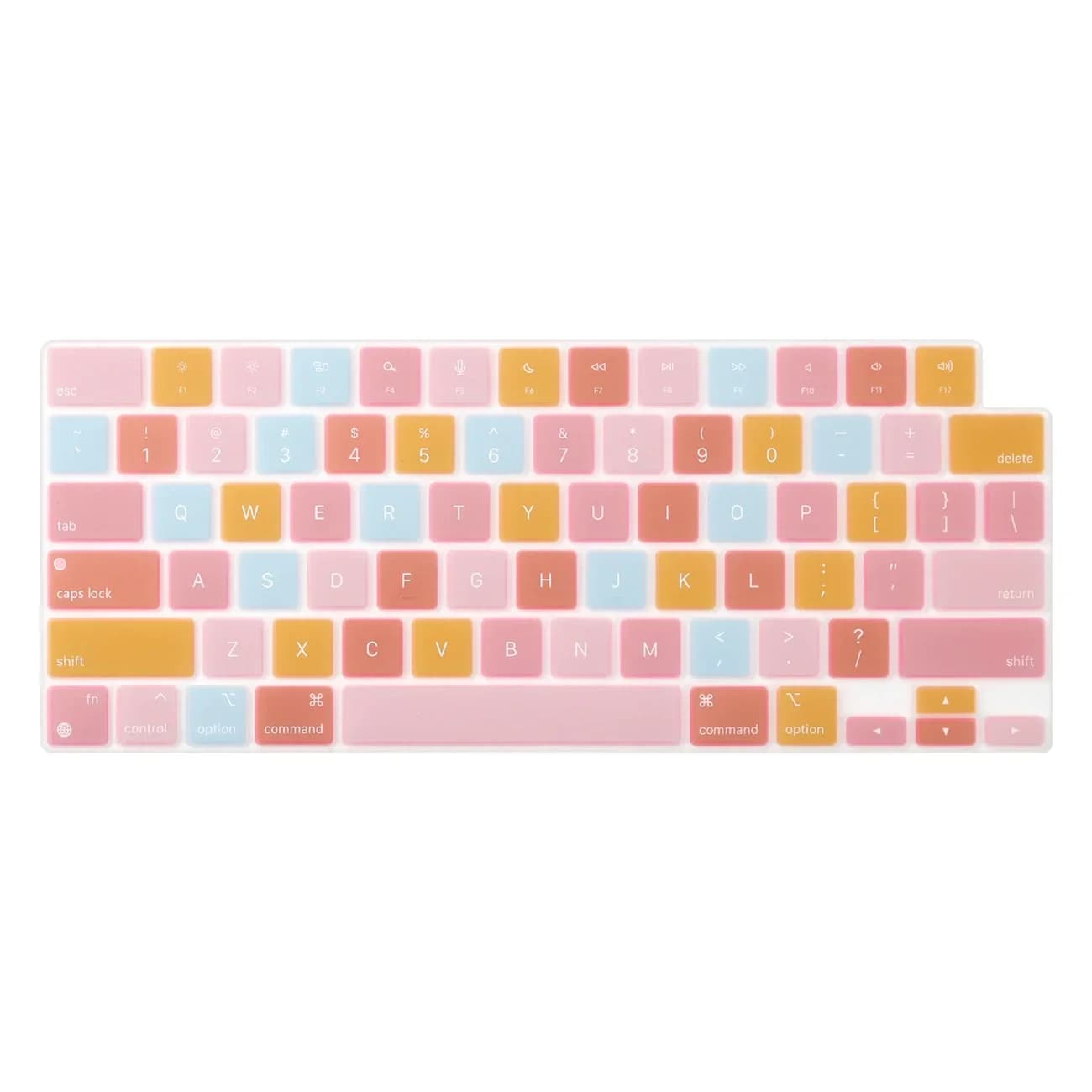 Couverture de clavier anglaise à motifs colorés US pour MacBook Air Pro 13"15"14"16"M5 M4 M3 M2 M1 A