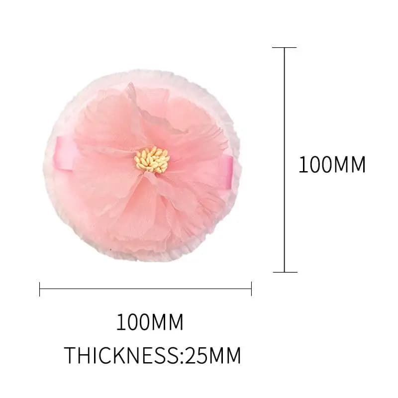 Ruban 3D fleur double face velours floqué Ultra doux grande bouffée de poudre moelleuse pour le maqu