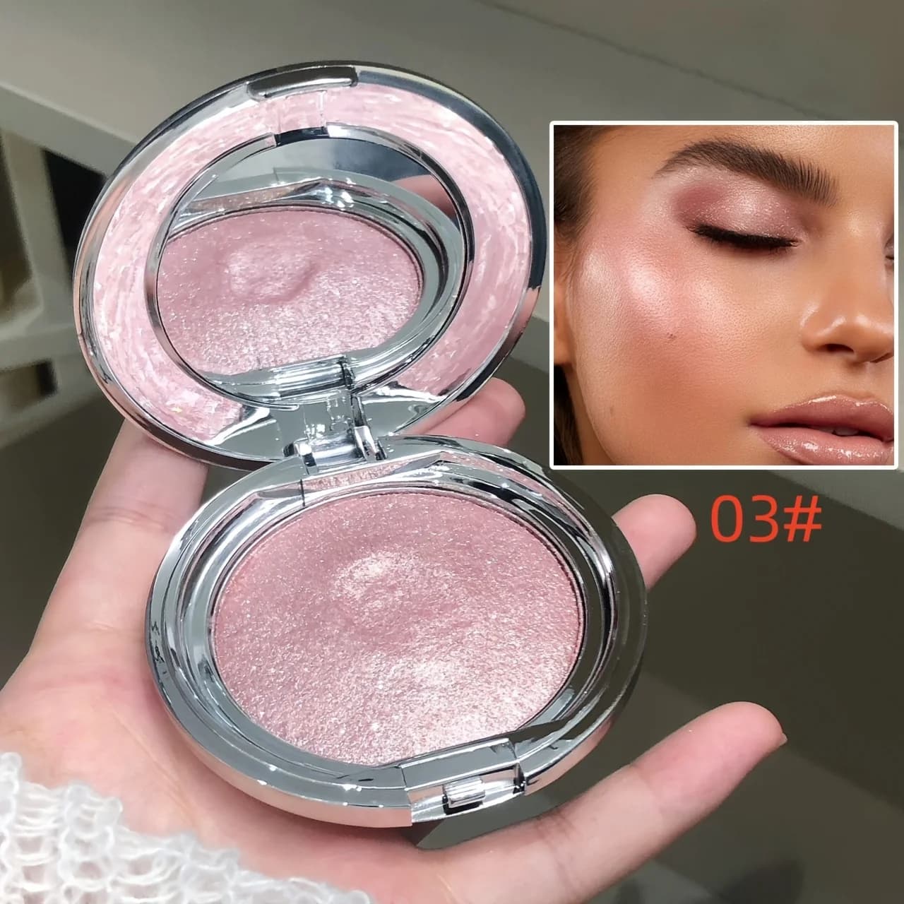 Crème illuminatrice pour le maquillage, illuminateur visage scintillant, crème illuminatrice longue 