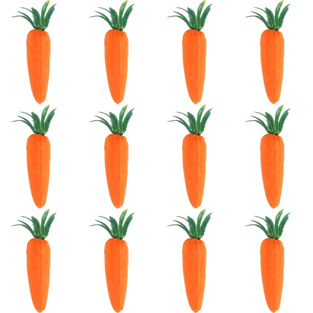 Paquet de 12 décorations de pâques carottes en mousse de 7cm, décoration de fête à thème de pâques, 