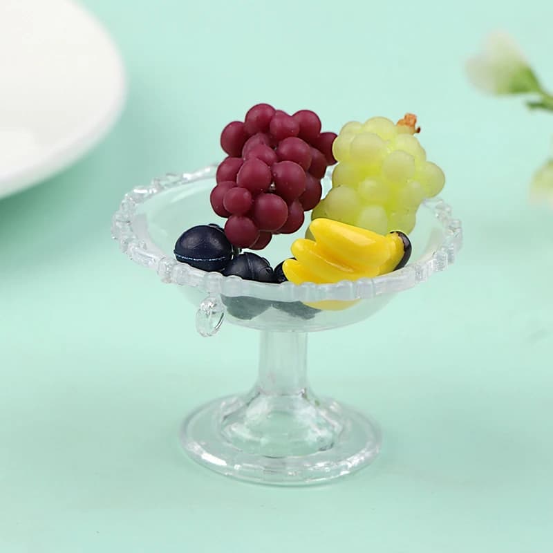 1 ensemble 1:12 maison de poupée Miniature poêle à Dessert support à gâteaux plateau de fruits avec