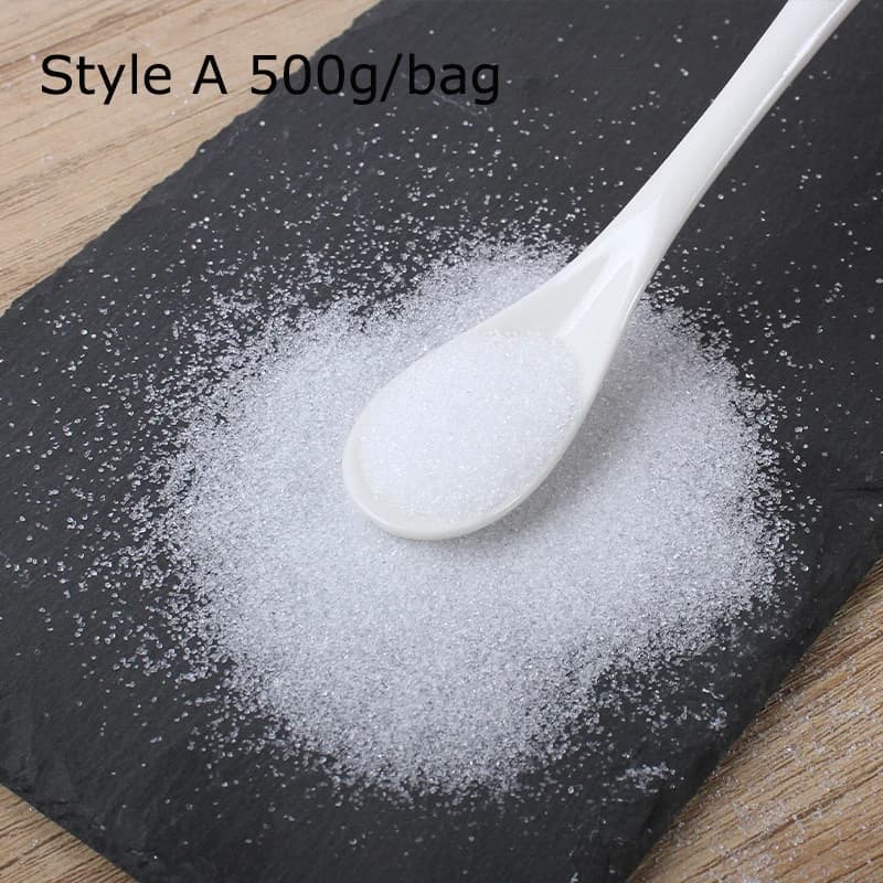 Sucre Artificiel de Simulation Blanc Granulé pour Bricolage, Faux Gâteau Chamonix, Modèle de Dessert