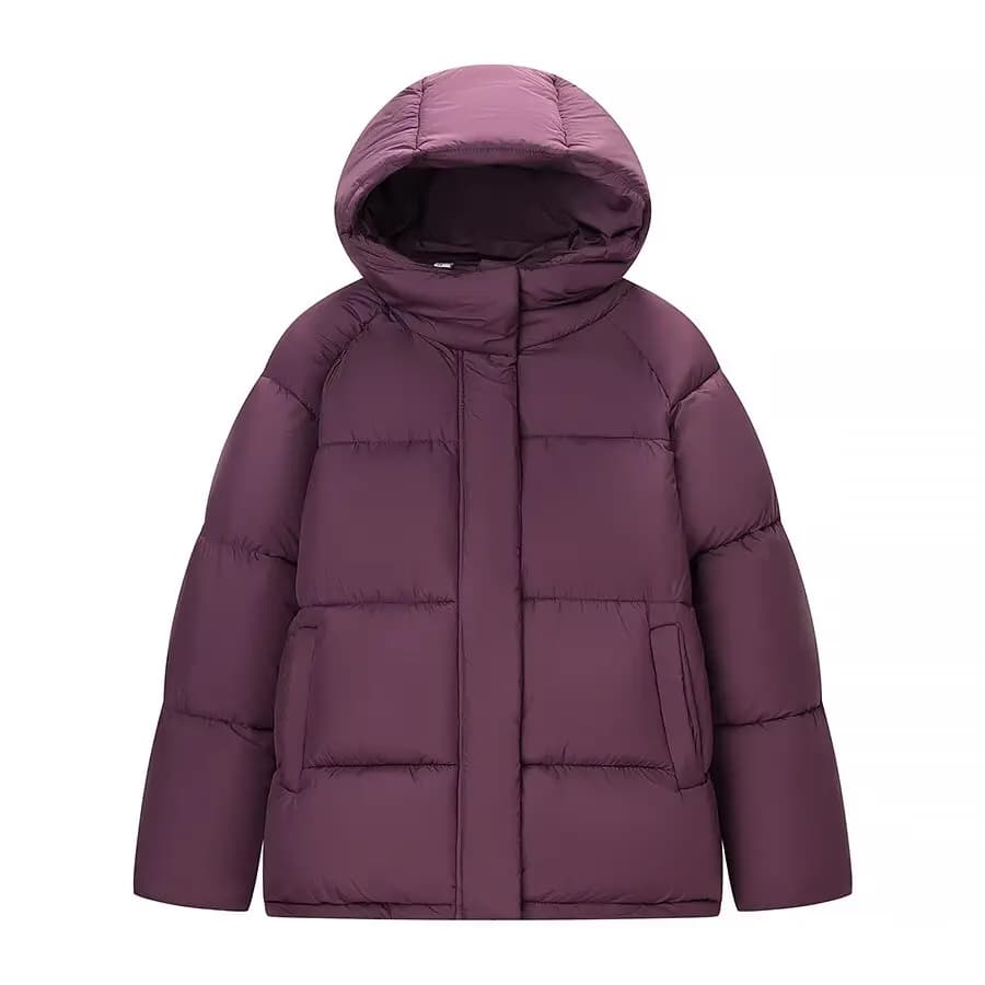 HH femmes 2025 hiver nouvelle mode polyvalent ample à capuche coton manteau femme haute rue décontra