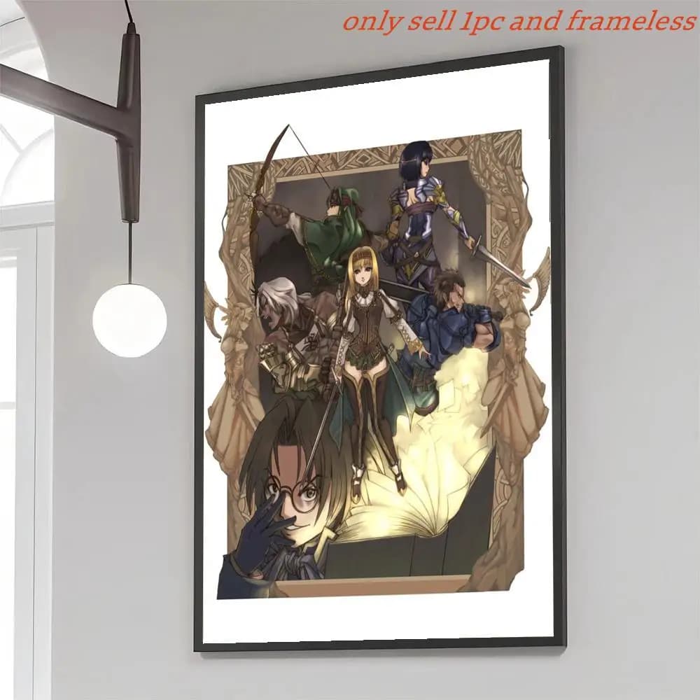 Affiche artistique de jeu d'aventure RPG V-Valkyrie Profile 1, affiche de film, décoration murale po