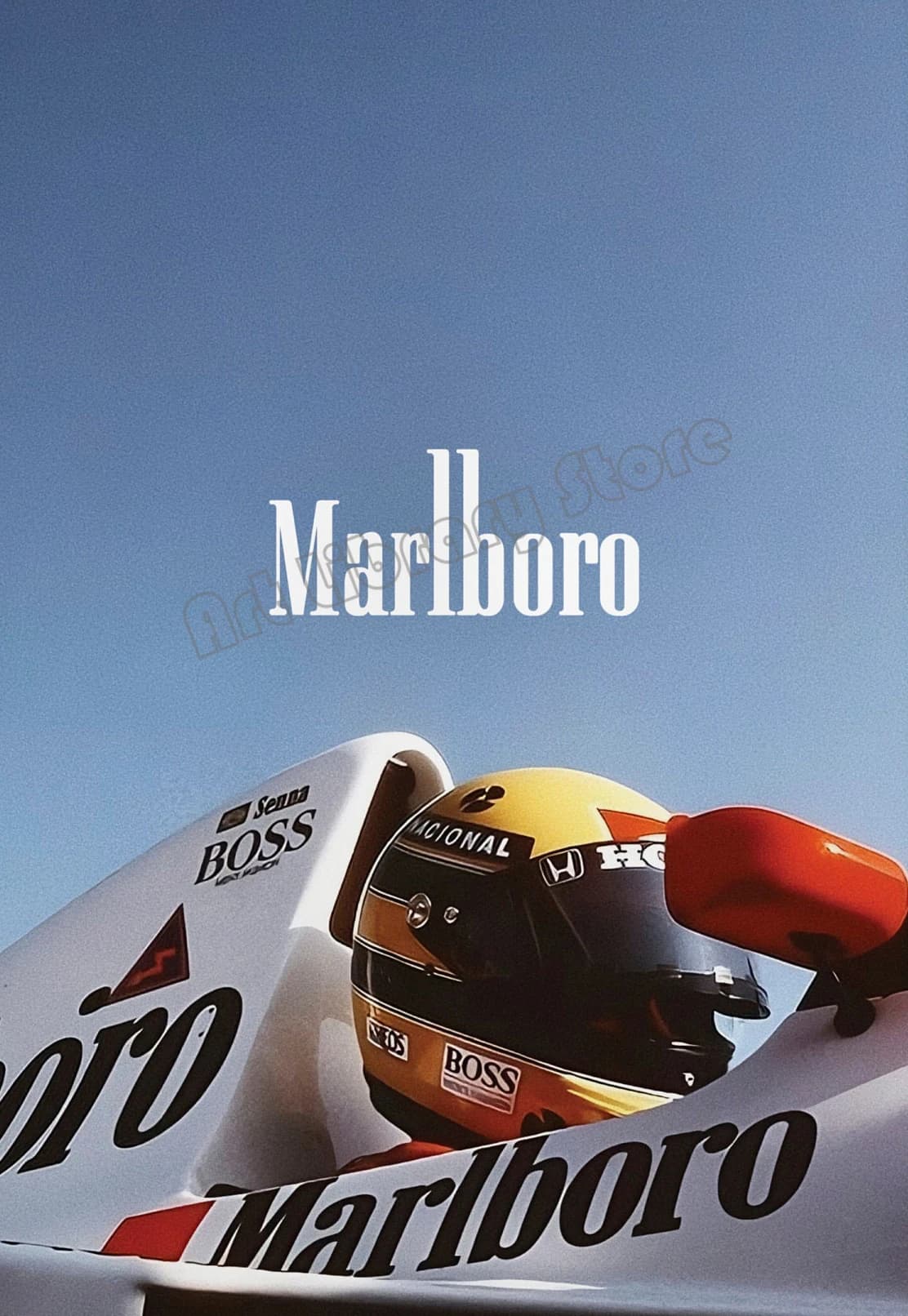 Affiche Photo de voiture de sport de course Vintage F1 Monaco, peinture sur toile imprimée HD, image