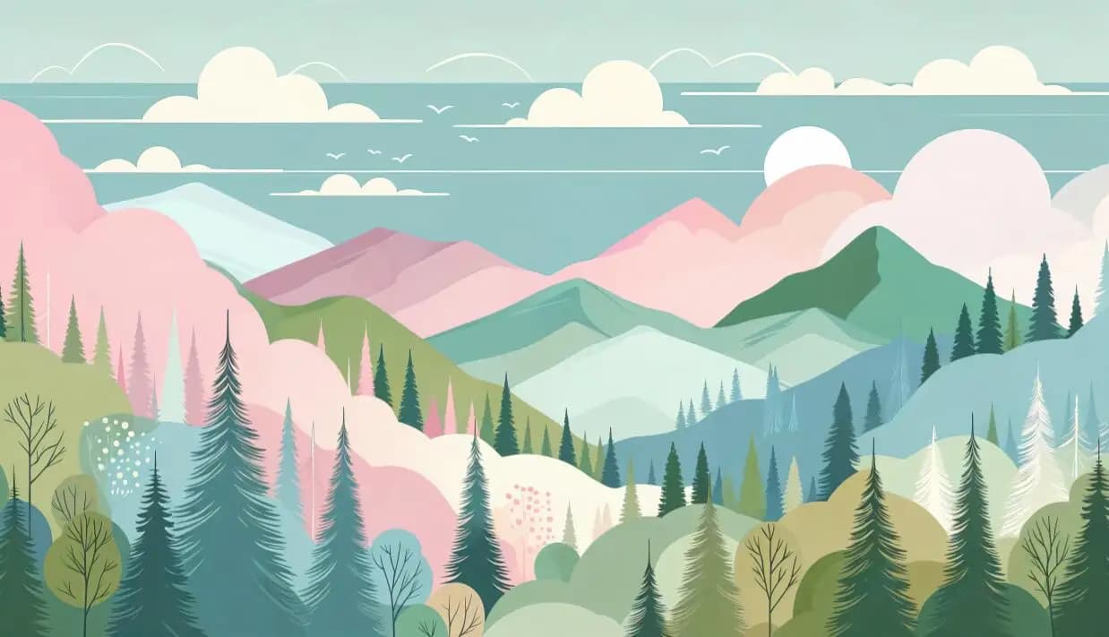 Papier peint personnalisé pour chambre d'enfant, dessin animé 3D, forêt de pic de montagne
