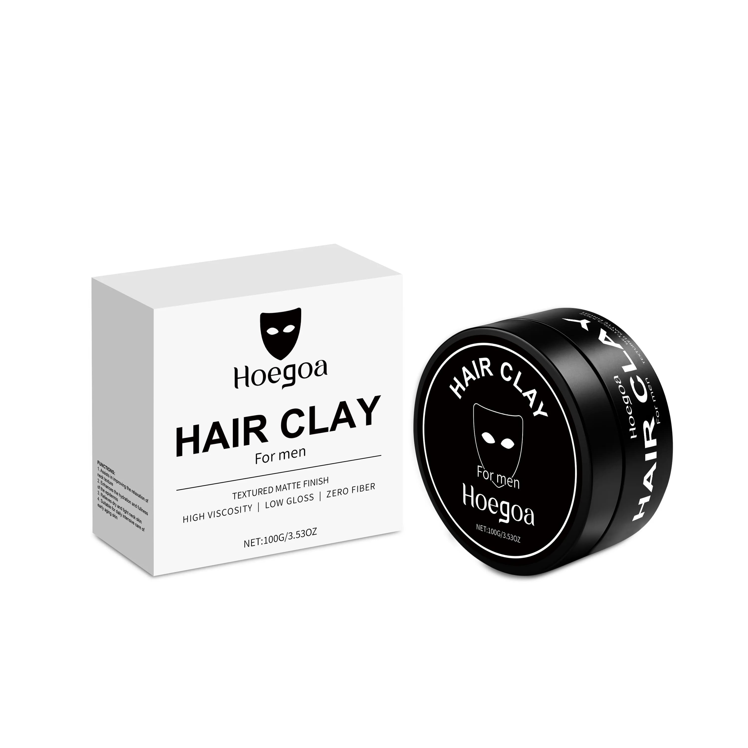 Argile coiffante pour hommes – Crée un volume naturel et une brillance lisse, offre une tenue mate l