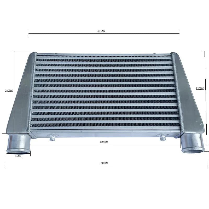Refroidisseur intermédiaire universel en aluminium, entrée de radiateur 460x280x76mm, sortie 65mm 2.