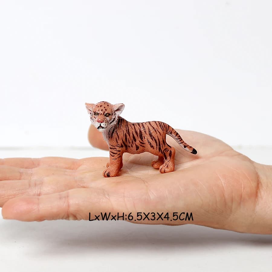 Figurine réaliste de tigre sibérien, tigre blanc, tigres de Bengale, animaux avec oursons de tigre, 