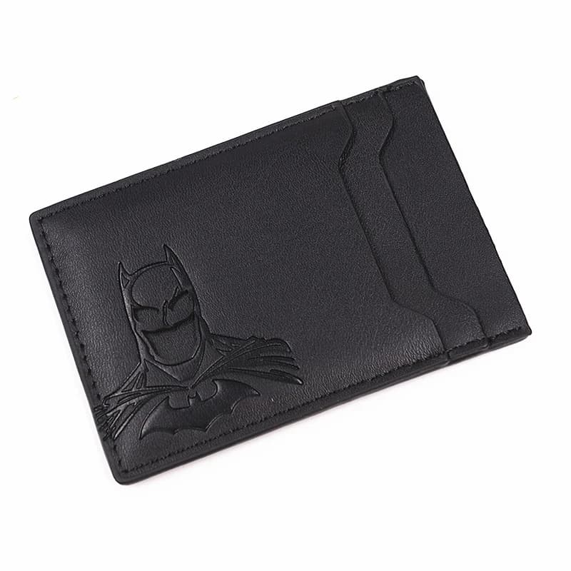 Portefeuille d'identification chauve-souris pour hommes, étui en cuir mince avec porte-carte, couver