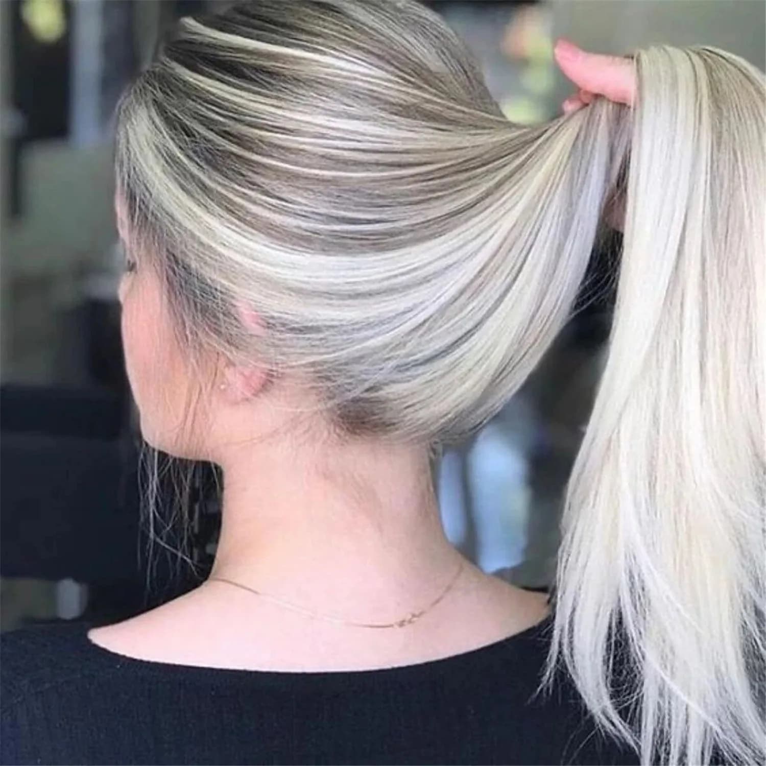 Perruques sans colle à cheveux lisses, petites et grandes tailles, avec raie libre, blond balayage,