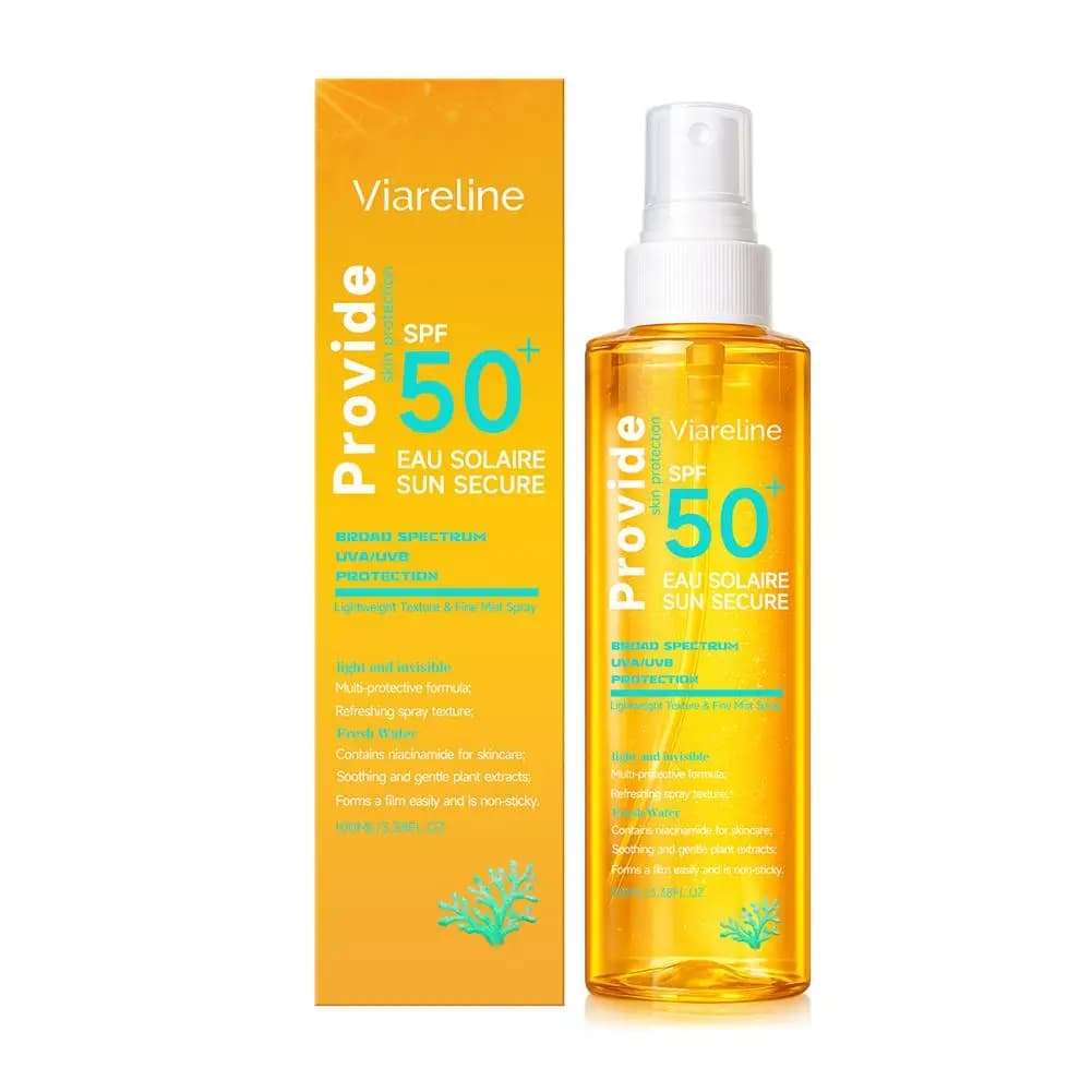 Spray solaire SPF50+ respectueux des récifs, protection UV à large spectre légère et invisible, brum