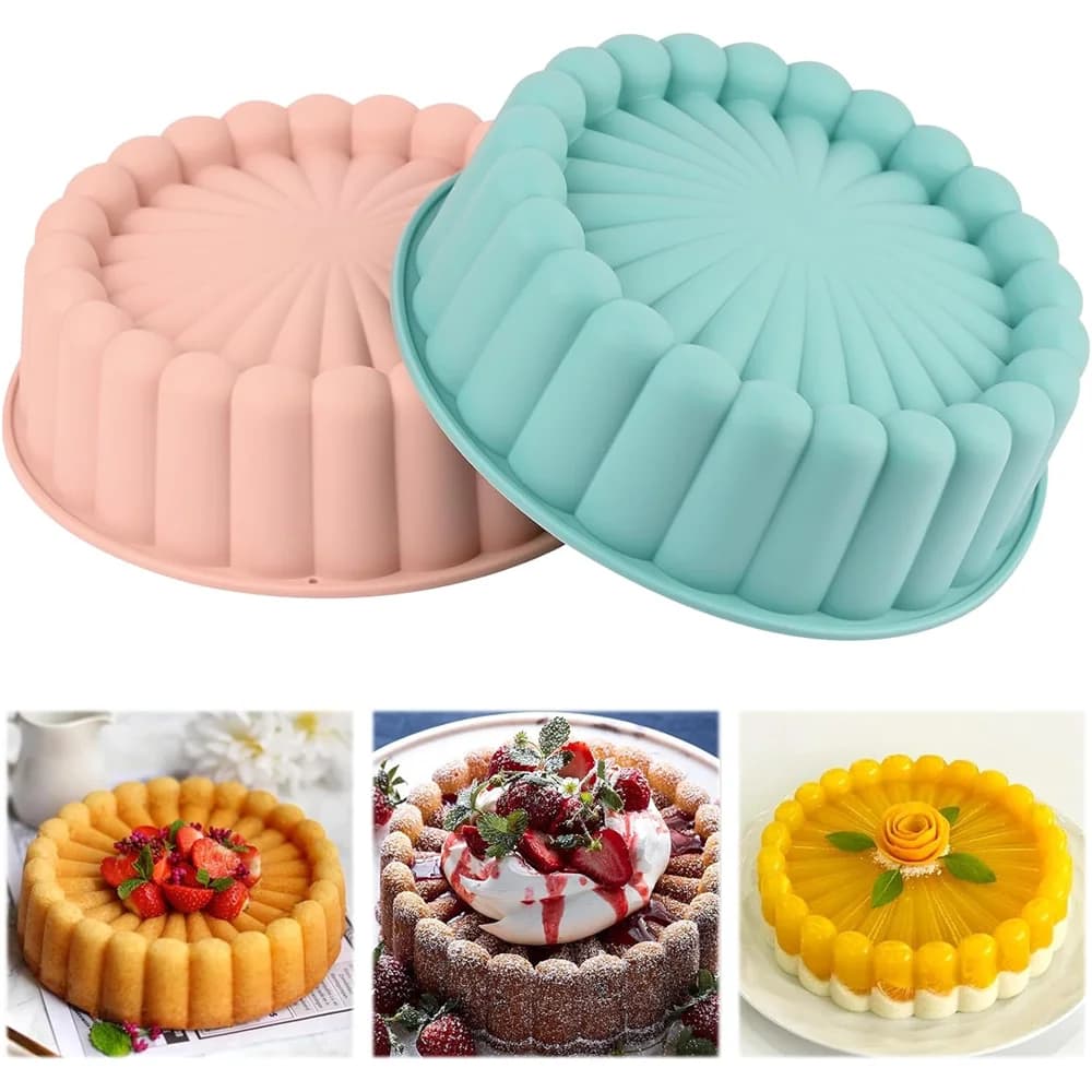 Moule à gâteau Charlotte en silicone antiadhésif, 8 pouces, rond, pour cheesecake, shortcake aux fra