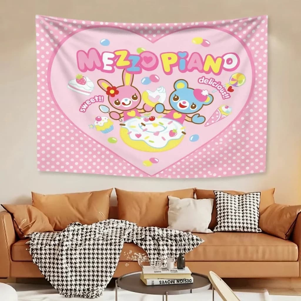 1pc Tapisserie Kawaii Pastel, décoration de chambre d'enfant, idéale pour chambre d'enfant, cadeau p