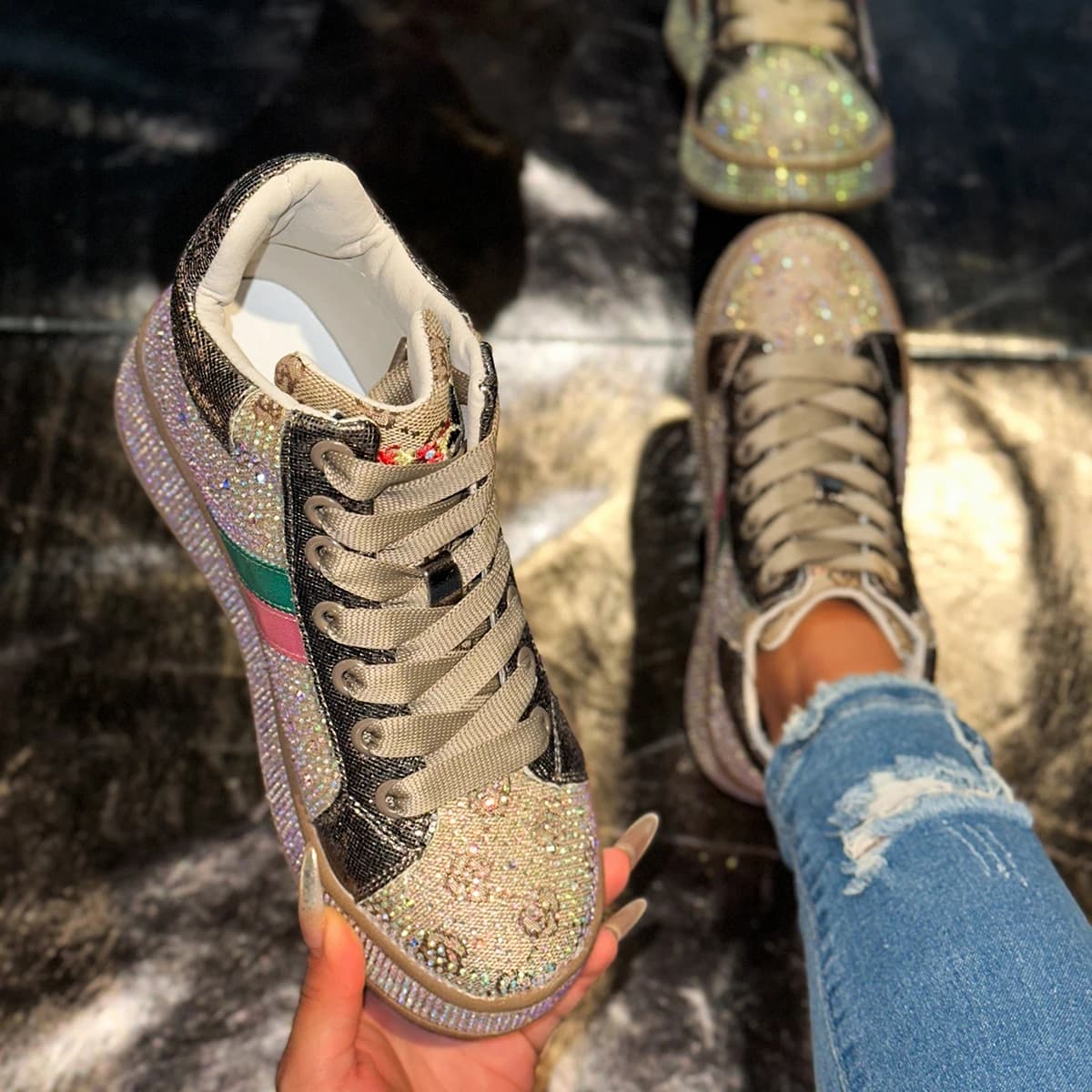 Automne décontracté femmes baskets couleur bloc Design à la mode printemps chaussures nouveau Style 
