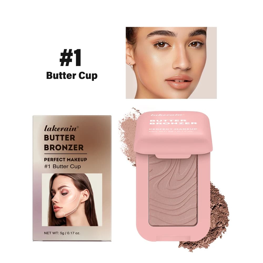 Palette de poudre bronzante Lakerain, longue tenue, contouring du visage, pigmentation bronzante et 