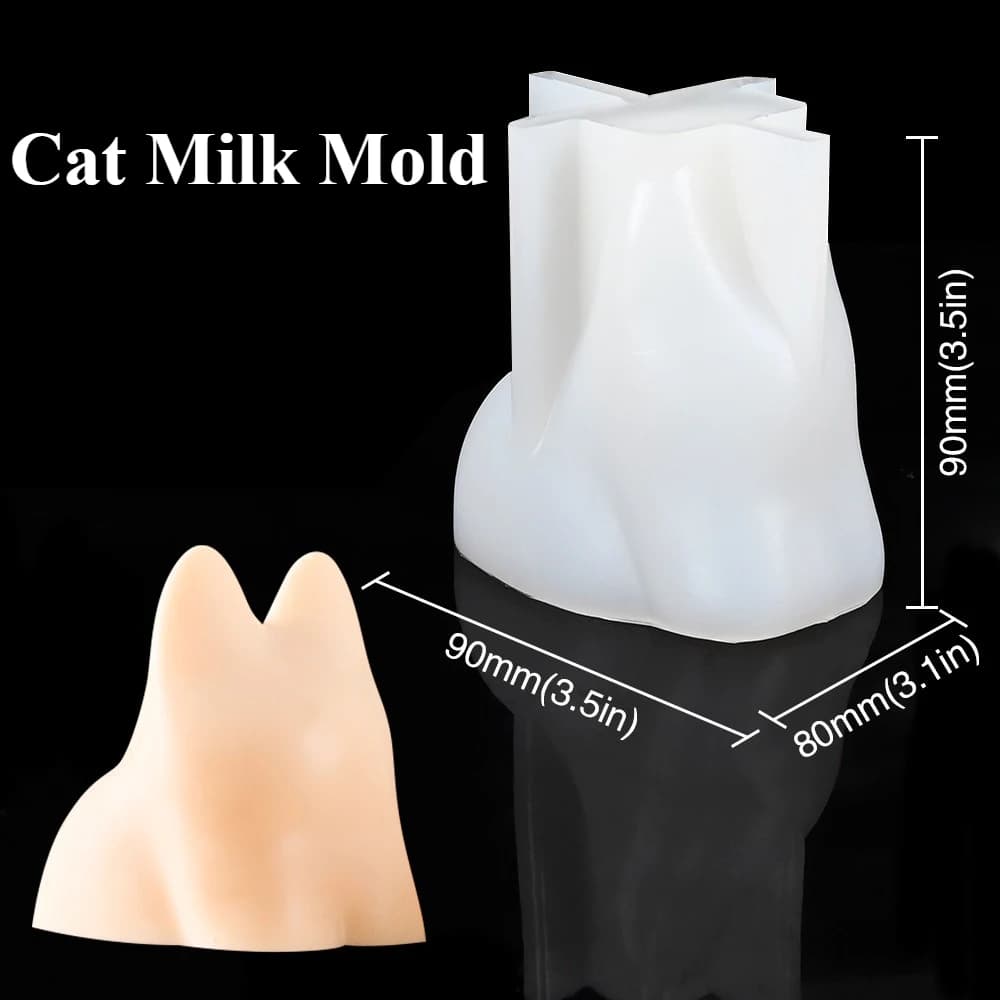 Moule en Silicone pour Pudding au lait de chat, dessin animé mignon, bol à gelée, Mousse, chocolat, 