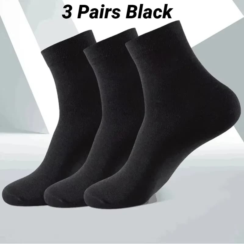Chaussettes de sport respirantes pour hommes en fibre de bambou, absorbant la transpiration, déodora