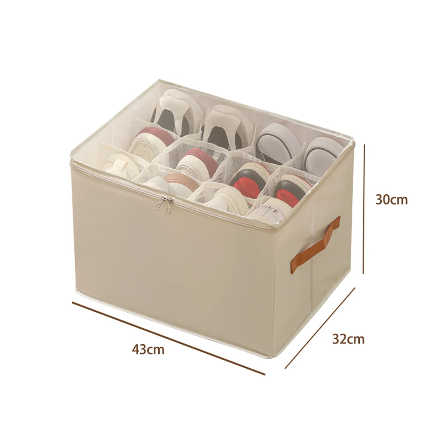 Organisateur de rangement de chaussures, bac en tissu pliable, sac de rangement de chaussures, range