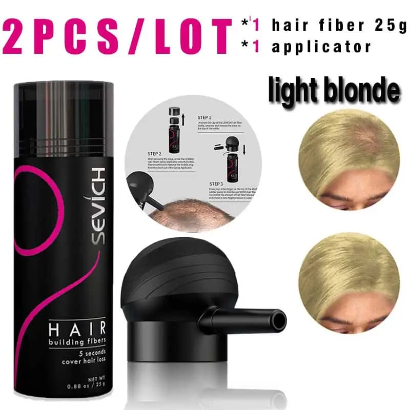Applicateur de kératine en poudre épaississante pour cheveux, 10 couleurs, Fiber de renforcement des